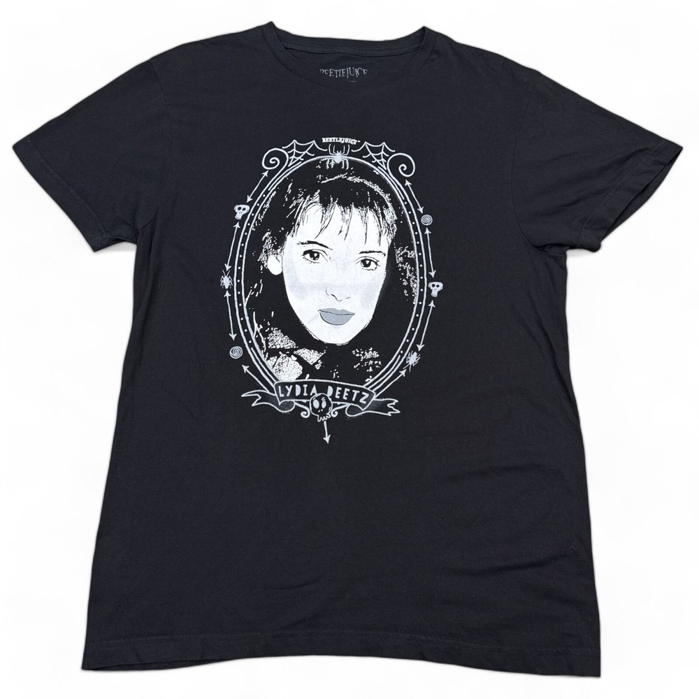 Official Beetlejuice Tee Shirt Adult Size Medium Black Lydia Deetz